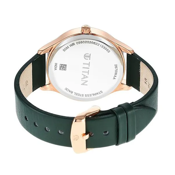 Đồng Hồ Nữ Titan Neo Workdays Silver Dial Quartz Multifunction Leather 2670WL05 Màu Xanh Trắng
