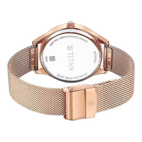 Đồng Hồ Nữ Titan Neo Workdays Silver Dial Quartz Watch 2670WM07 Màu Vàng/Bạc