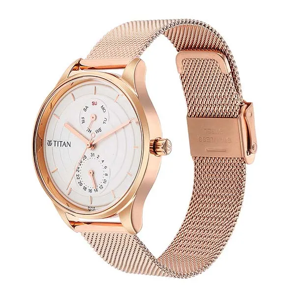 Đồng Hồ Nữ Titan Neo Workdays Silver Dial Quartz Watch 2670WM07 Màu Vàng/Bạc