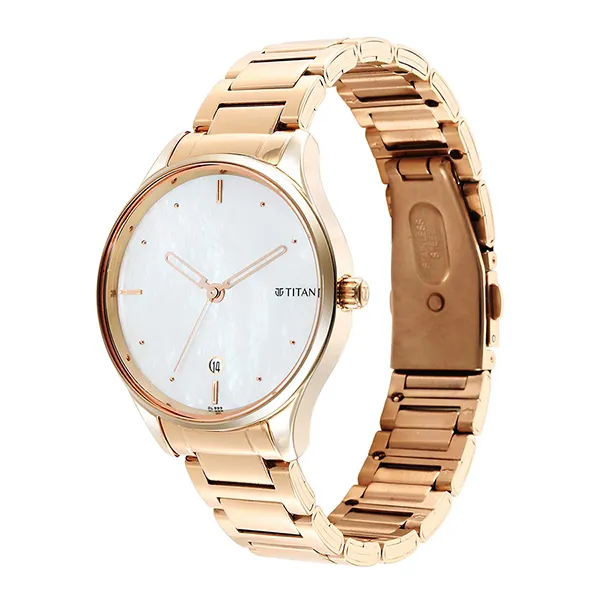 Đồng Hồ Nữ Titan Pastel Dreams Mother Of Pearl Dial Watch 2670WM08 Màu Vàng/Trắng