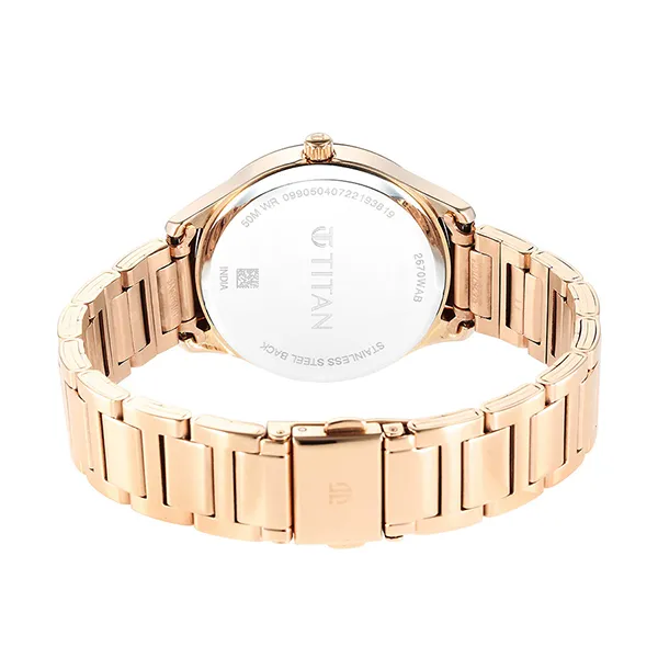 Đồng Hồ Nữ Titan Pastel Dreams Mother Of Pearl Dial Watch 2670WM08 Màu Vàng/Trắng