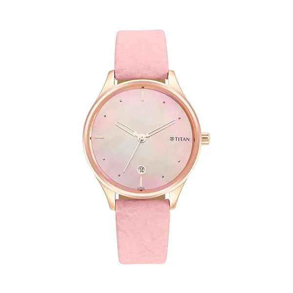 Đồng Hồ Nữ Titan Pastel Dreams Pink Mother Of Pearl Dial Analog Leather 2670WL02 Màu Hồng