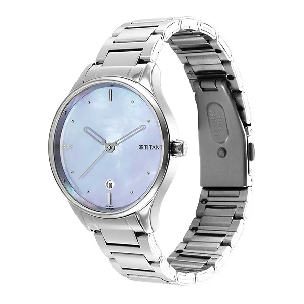 Đồng Hồ Nữ Titan Pastel Dreams Purple Mother Of Pearl Dial Watch 2670SM11 Màu Bạc