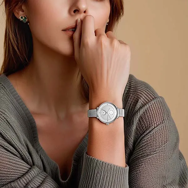 Đồng Hồ Nữ Titan Pastel Dreams White Dial Analog Metal Strap Watch 2651SM03 Màu Bạc - Đồng hồ - Vua Hàng Hiệu