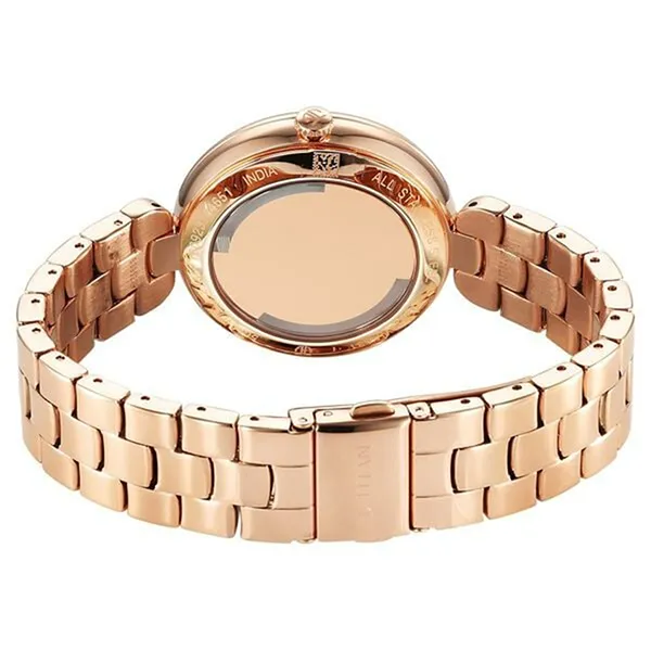 Đồng Hồ Nữ Titan Purple Abstract Quartz Analog Rose Gold Stainless Steel Strap 95229WM01 Màu Vàng Hồng