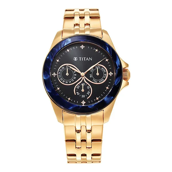Đồng Hồ Nữ Titan Purple Acetate Black Dial Watch 95186KM01 Màu Vàng/Đen