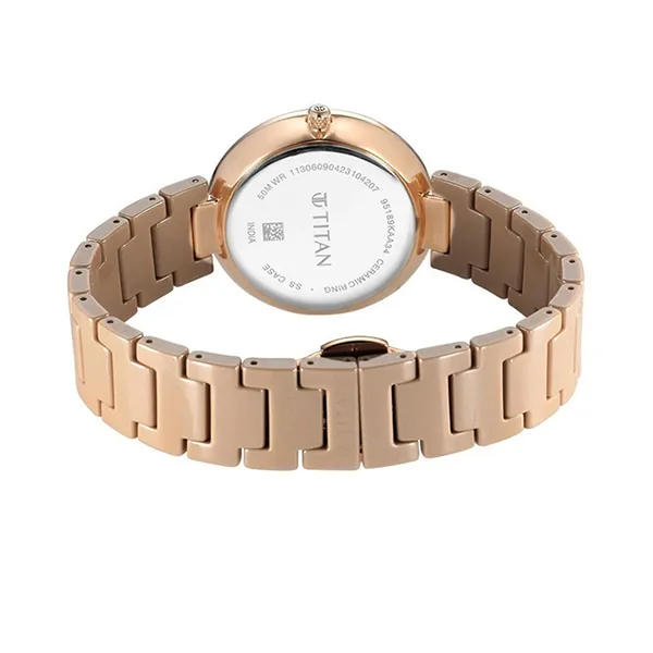 Đồng Hồ Nữ Titan Purple Ceramics Brown Dial Analog Ceramic 95189KC04 Màu Nâu