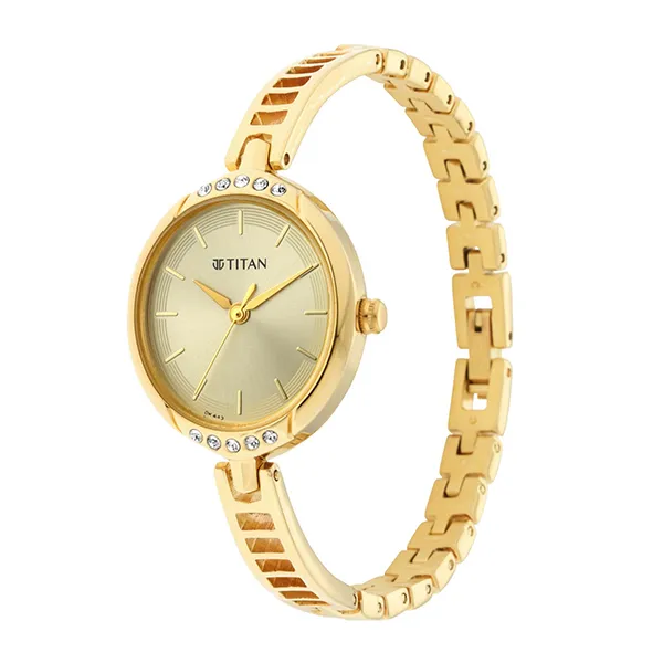 Đồng Hồ Nữ Titan Quartz Analog Gold Dial Watch 2637YM01 Màu Vàng