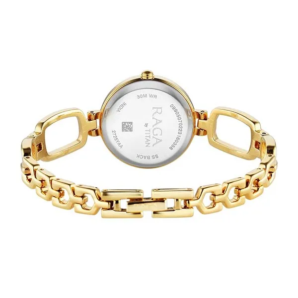 Đồng Hồ Nữ Titan Raga Champagne Dial Watch 2725YM01 Màu Vàng Kim