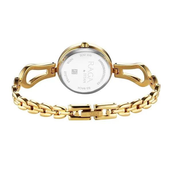 Đồng Hồ Nữ Titan Raga Champagne Dial Watch 2727YM01 Màu Vàng/Nâu