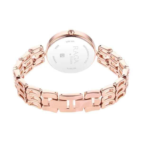 Đồng Hồ Nữ Titan Raga Chic Mother Of Pearl Watch 2659WM01 Màu Vàng Hồng