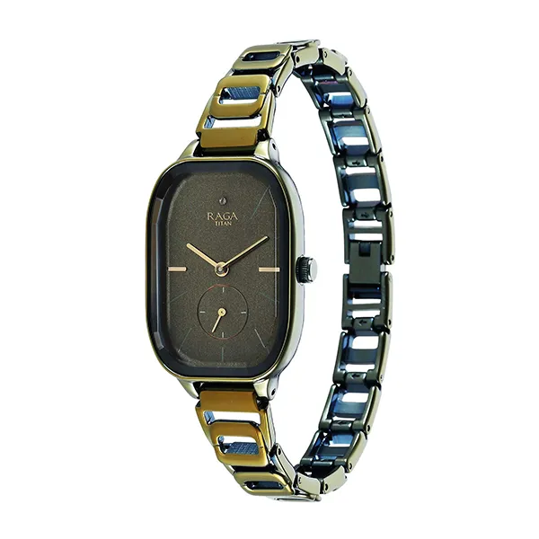 Đồng Hồ Nữ Titan Raga Chic Quartz Analog Green Dial 2687QM01 Màu Xanh