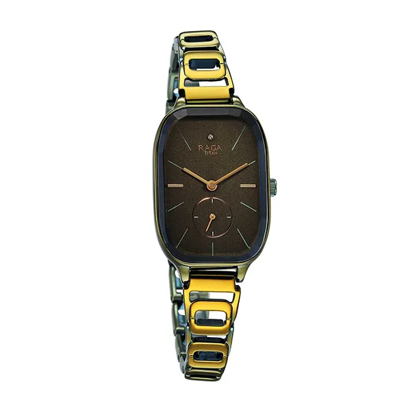 Đồng Hồ Nữ Titan Raga Chic Quartz Analog Green Dial 2687QM01 Màu Xanh
