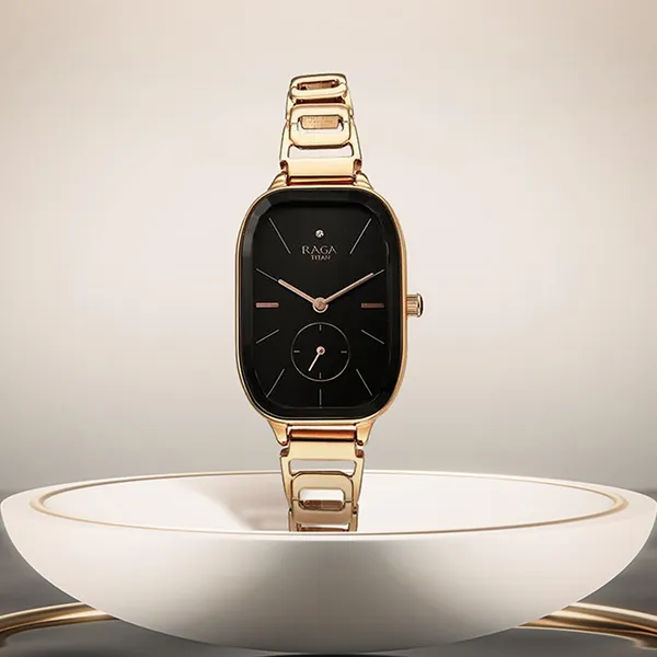 Đồng Hồ Nữ Titan Raga Chic Watch 2687WM01 Màu Vàng Hồng