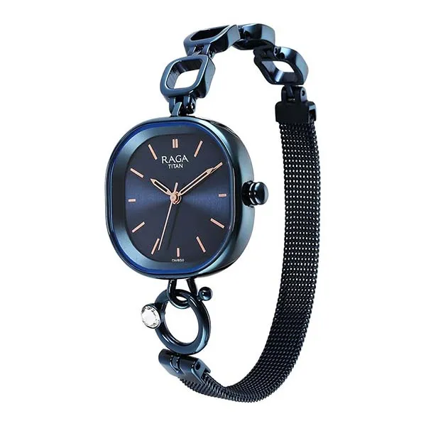 Đồng Hồ Nữ Titan Raga Delight Blue Dial Watch 2693QM01 Màu Xanh