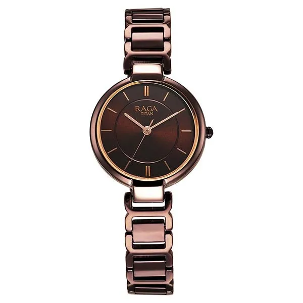 Đồng Hồ Nữ Titan Raga Delight Quartz Analog Watch 2608QM02 Màu Nâu