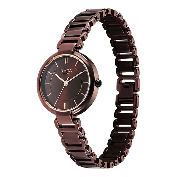 Đồng Hồ Nữ Titan Raga Delight Quartz Analog Watch 2608QM02 Màu Nâu