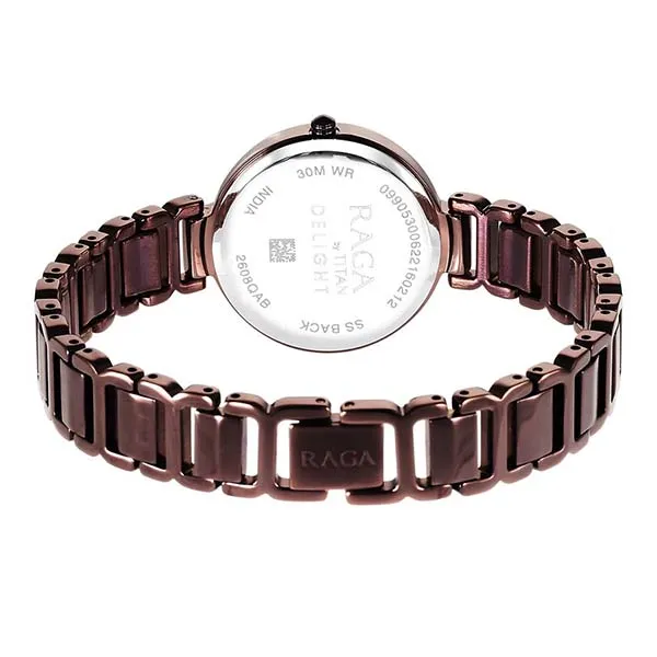 Đồng Hồ Nữ Titan Raga Delight Quartz Analog Watch 2608QM02 Màu Nâu