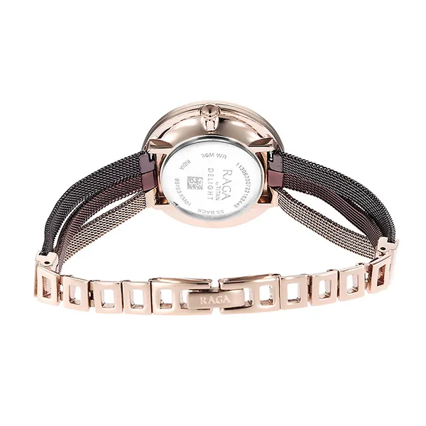 Đồng Hồ Nữ Titan Raga Delight Quartz Analog Watch 95153KM01 Màu Vàng Hồng