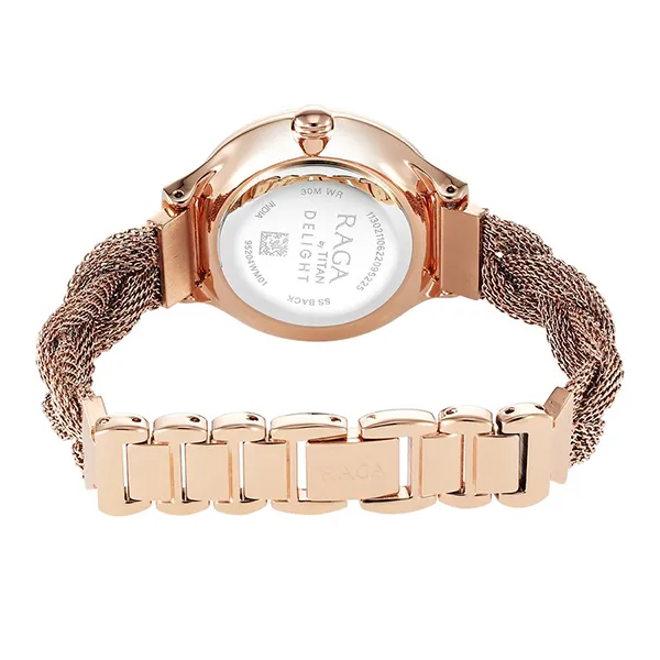 Đồng Hồ Nữ Titan Raga Delight Quartz Analog Watch 95204WM01 Màu Vàng Hồng - Đồng hồ - Vua Hàng Hiệu