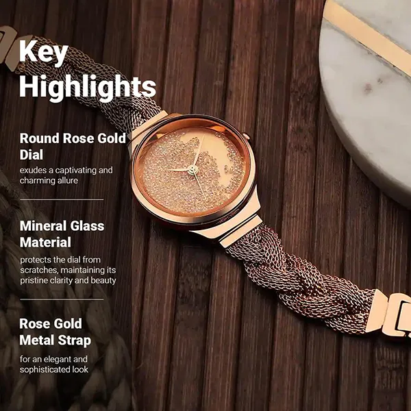 Đồng Hồ Nữ Titan Raga Delight Quartz Analog Watch 95204WM01 Màu Vàng Hồng - Đồng hồ - Vua Hàng Hiệu