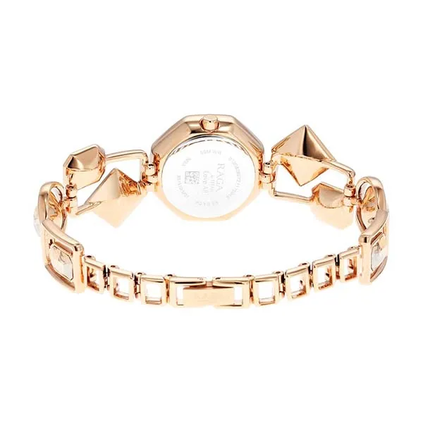 Đồng Hồ Nữ Titan Raga Love All Analog Mother Of Pearl Dial Watch 95151WM01 Màu Vàng Hồng