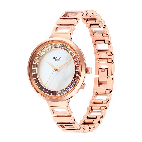 Đồng Hồ Nữ Titan Raga Love All Watch 95150WM01 Màu Vàng Hồng
