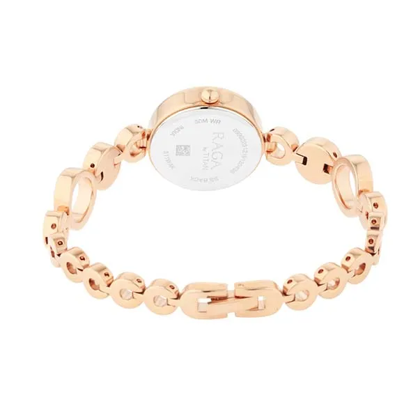 Đồng Hồ Nữ Titan Raga Moonlight Mother Of Pearl Dial Watch 311WM04 Màu Vàng/Trắng - Đồng hồ - Vua Hàng Hiệu
