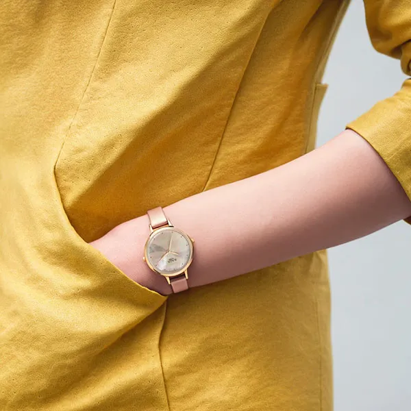 Đồng Hồ Nữ Titan Raga Power Pearls Watch With Metal Strap 2666WL04 Màu Hồng Pastel