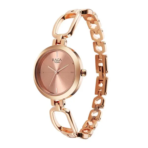 Đồng Hồ Nữ Titan Raga Rose Gold Dial Watch 2725WM01 Màu Vàng Hồng - Đồng hồ - Vua Hàng Hiệu
