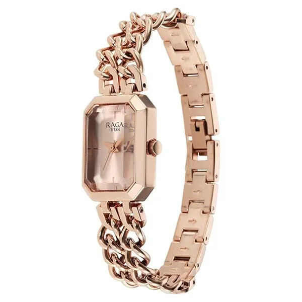 Đồng Hồ Nữ Titan Raga Showstopper Quartz Analog Rose Gold 95283WM01 Màu Vàng Hồng