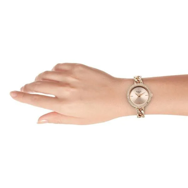 Đồng Hồ Nữ Titan Raga Showstopper Quartz Analog Rose Gold Dial Metal Strap Watch 95288WM01 Màu Vàng Hồng
