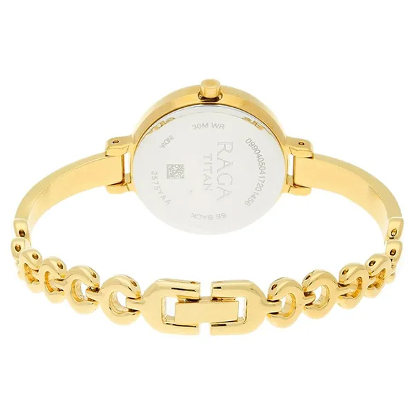 Đồng Hồ Nữ Titan Raga Viva Champagne Dial Women Watch With Metal Strap 2575YM01 Màu Vàng Gold