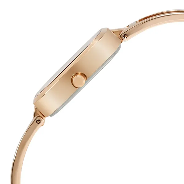 Đồng Hồ Nữ Titan Raga Viva Grey Dial Analog With Date Rose Gold Metal Strap Watch 2604WM01 Màu Vàng Hồng