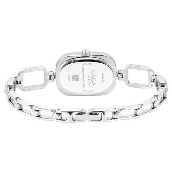 Đồng Hồ Nữ Titan Raga Viva Mother Of Pearl Dial Analog Metal Strap Watch 2686SM02 Màu Bạc