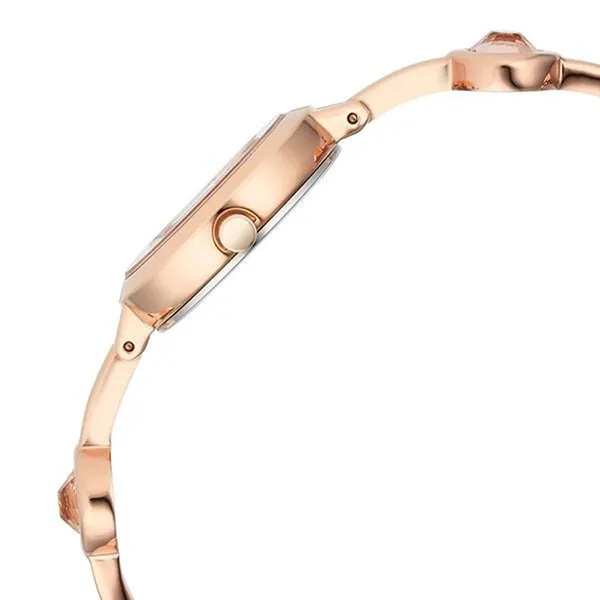 Đồng Hồ Nữ Titan Raga Viva Quartz Analog Rose Gold Dial Metal Strap Watch 2576WM02 Màu Vàng Hồng