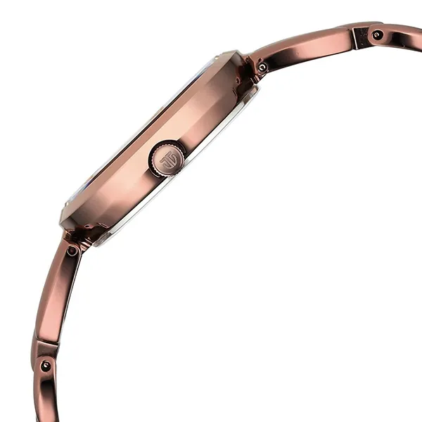 Đồng Hồ Nữ Titan Raga Viva Quartz Analog with Date Rose Gold Dial Brown Metal Strap Watch 2642QM01 Màu Nâu