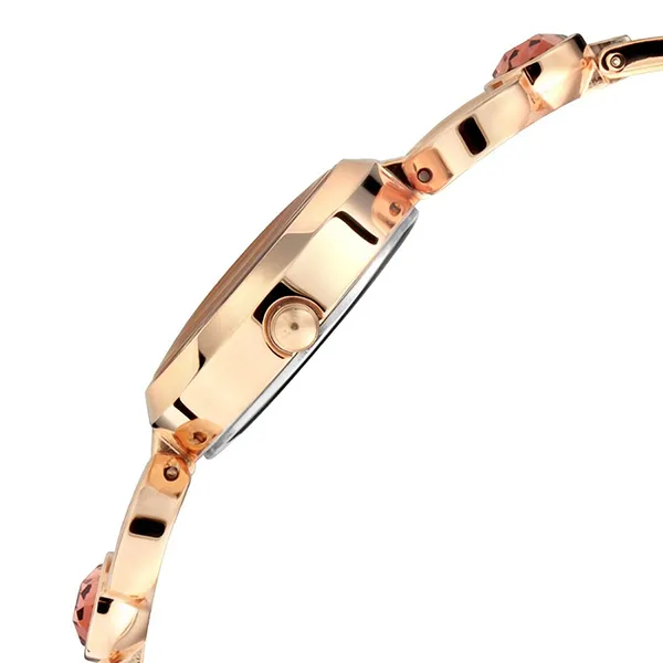 Đồng Hồ Nữ Titan Raga Viva Rose Gold Dial Analog with Day and Date Metal Strap Watch 2621WM01 Màu Vàng Hồng
