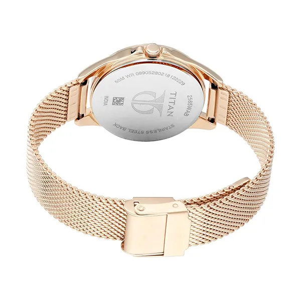Đồng Hồ Nữ Titan Sparkle Anthracite Dial Analog Watch 2565WM01 Màu Vàng Hồng