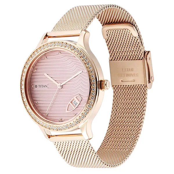 Đồng Hồ Nữ Titan Wander 2634WM04 Màu Vàng Hồng
