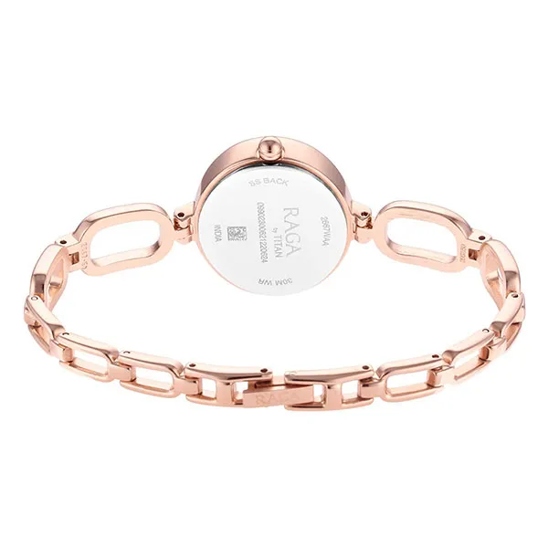 Đồng Hồ Nữ Titan Women's Raga Viva Watch Metal Strap 2667WM01 Màu Vàng Hồng