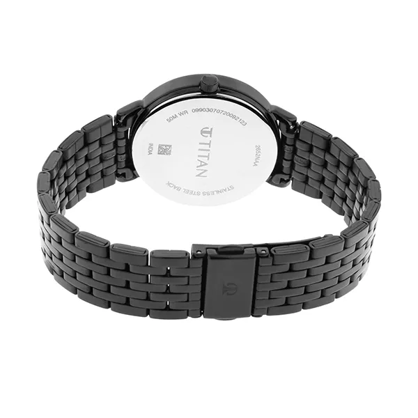 Đồng Hồ Nữ Titan Workwear Black Dial Watch 2652NM01 Màu Đen