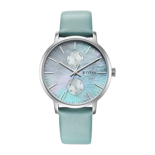 Đồng Hồ Nữ Titan Workwear Slimline Mother Of Pearl Dial Leather Strap 95143SL01 Màu Xanh Dương