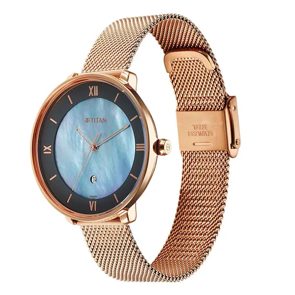 Đồng Hồ Nữ Titan Workwear Watch Stainless Steel Strap 2651WM10 Màu Vàng Hồng