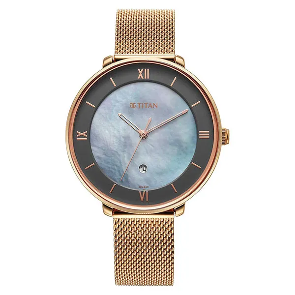 Đồng Hồ Nữ Titan Workwear Watch Stainless Steel Strap 2651WM10 Màu Vàng Hồng