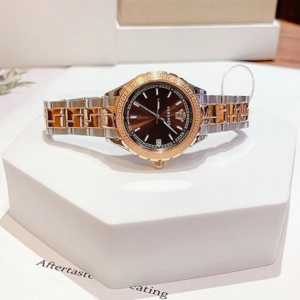 Đồng Hồ Nữ Versace Women's Hellenyium Watch V12040015 Rose Gold Màu Vàng Hồng