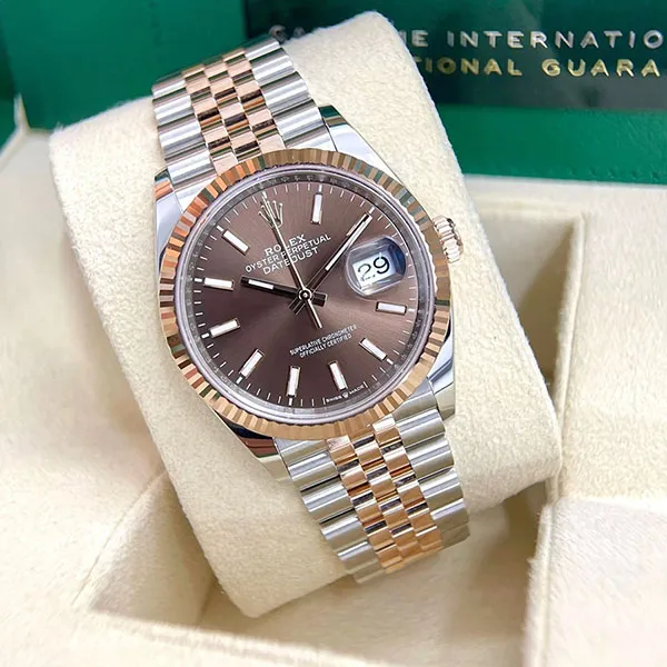Đồng Hồ Rolex Datejust 36mm Everose Jubilee 126231 Màu Nâu Bạc - Đồng hồ - Vua Hàng Hiệu