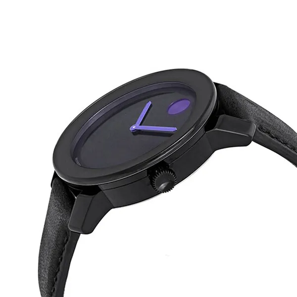 Đồng Hồ Unisex Movado Bold Black Dial Purple Accents Watch 3600479 Màu Đen