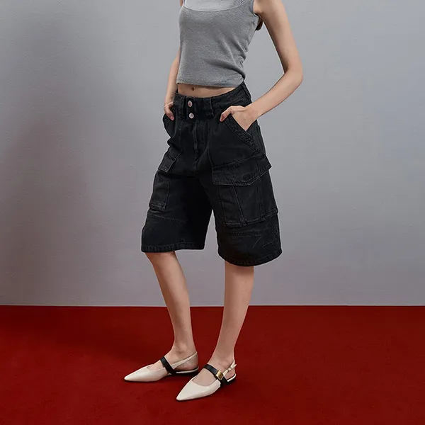 Giày Bệt Nữ Charles & Keith CNK Yvette Pointed Toe Mary Jane Flats Chalk CK1-70381086 Màu Trắng Ngà