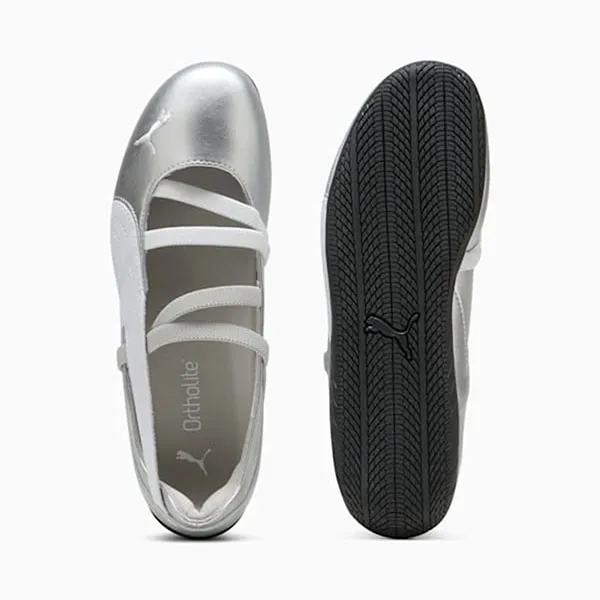 Giày Bệt Nữ Puma Women Speedcat Ballet Metallic Shoes 401581_01 Màu Bạc Size 38